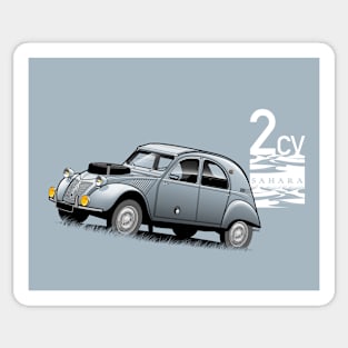 2CV sahara transparent illustration Sticker